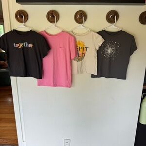Art class, cat & jack, old navy graphic tee bundle youth girls size large 10-12